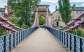 South Portland Street Suspension Bridge in Glasgow, Scotland. Royalty Free Stock Photo