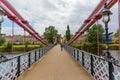 South Portland Street Suspension Bridge in Glasgow, Scotland Royalty Free Stock Photo