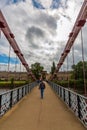 South Portland Street Suspension Bridge in Glasgow, Scotland Royalty Free Stock Photo