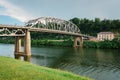 The South Side Bridge and Kanawha River, in Charleston, West Virginia