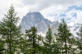 South side of the Mont Blanc massif in summertime