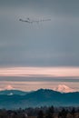 South Sister Mountain in Sisters Oregon at Sunset View from Philomath Oregon Royalty Free Stock Photo