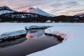 South Sister Reflected in Soda Creek at Sunrise, Deschutes National Forest, Oregon