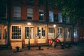 South Street Seaport Museum at night, Manhattan, New York