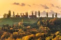 South styria vineyards landscape, Tuscany of Austria. Sunrise in autumn