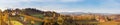 South styria vineyards panorama, Tuscany of Austria. Sunrise in autumn