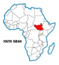 South Sudan Africa Map