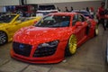 Modified red Audi R8 V10 in The Elite showcase Royalty Free Stock Photo