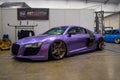 Modified purple Audi R8 V10 in The Elite showcase Royalty Free Stock Photo