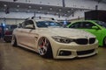 Modified White BMW 435i coupe F32 in The Elite showcase Royalty Free Stock Photo