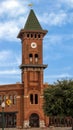 South Tower of the Grapevine Convention and Visitors Bureau in the historic district of Grapevine, Texas.