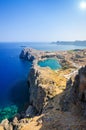 South view from Acropolis temple in Lindos Royalty Free Stock Photo