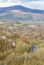 South Wales view towards the Sugar Loaf hill. Monmouthshire. Royalty Free Stock Photo