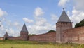 South wall and towers of Smolensk kremlin - time-lapse video