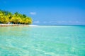 South Water Caye in Belize - small caribbean paradise island with tropical beach for vacation and relaxing Royalty Free Stock Photo