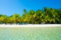 South Water Caye in Belize - small caribbean paradise island with tropical beach for vacation and relaxing Royalty Free Stock Photo