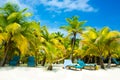 South Water Caye in Belize - small caribbean paradise island with tropical beach for vacation and relaxing Royalty Free Stock Photo