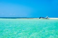 South Water Caye in Belize - small caribbean paradise island with tropical beach for vacation and relaxing Royalty Free Stock Photo