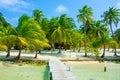 South Water Caye in Belize - small caribbean paradise island with tropical beach for vacation and relaxing Royalty Free Stock Photo