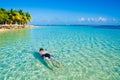 South Water Caye - Small tropical island at Barrier Reef with paradise beach - known for diving, snorkeling and relaxing vacations