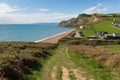 South west coast path Eype Dorset England uk