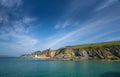 South West Coast Path, St Anthony, with view towards St Mawes Ca