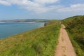 South west coast path to Woolacombe Devon England UK in summer Royalty Free Stock Photo
