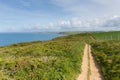 South west coast path towards Thurlestone South Devon England UK from Hope Cove