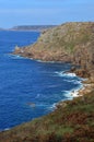 South west coastal path views on from Lands End to Sennen Cove, Cornwall, England Royalty Free Stock Photo