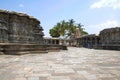 South West view of Chennakeshava temple complex, Belur, Karnataka. From Left, Chennakeshava temple, Soumyanayaki temple, and Veera