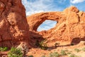 South Window Arch in Arches National Park in Utah Royalty Free Stock Photo