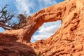 South Window Arch in Arches National Park in Utah