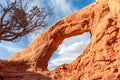 South Window Arch in Arches National Park in Utah Royalty Free Stock Photo