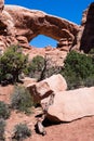 South Window Arch in the Windows section of Arches National Park Royalty Free Stock Photo
