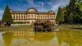 South wing of Baroque Wurzburg Residence, the UNESCO World Heritage Site in Bavaria, Germany