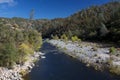 South Yuba River at Bridgeport in the fal Royalty Free Stock Photo