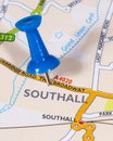 Southall on a UK Map Royalty Free Stock Photo