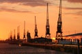 Southampton Docks at sunset