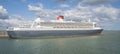 SOUTHAMPTON - JULY 13 2014: Queen Mary 2 cruise ship detail. Que Royalty Free Stock Photo