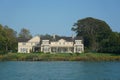 Multi-million waterfront houses on Lake Agawam in Southampton Village, Long Island Royalty Free Stock Photo