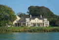 Multi-million waterfront houses on Lake Agawam in Southampton Village, Long Island Royalty Free Stock Photo