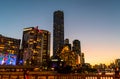 Southbank in Melbourne at dusk