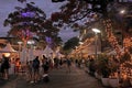 Southbank night market in Brisbane city, Queensland, Australia