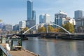 Southbank skyline and Yarra River, Melbourne, Australia Royalty Free Stock Photo