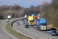 Southbound traffic on M6 motorway passing Scorton Royalty Free Stock Photo