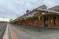 A southbound view of the platform at the historic Maryborough railway station