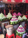 Southeast Asia Cambodia Lotus Water Lilies Floral Flower Budding Bouquet Arrangement Offerings Chinese Temple Buddhism Worship