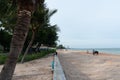 Sea barrier beach seaside chaam beach tropical gulf of Thailand