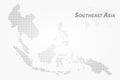 Southeast asia map . High detail dot design . Vector