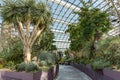 Succulent garden in Flower Dome with glass roof of Gardens by the Bay